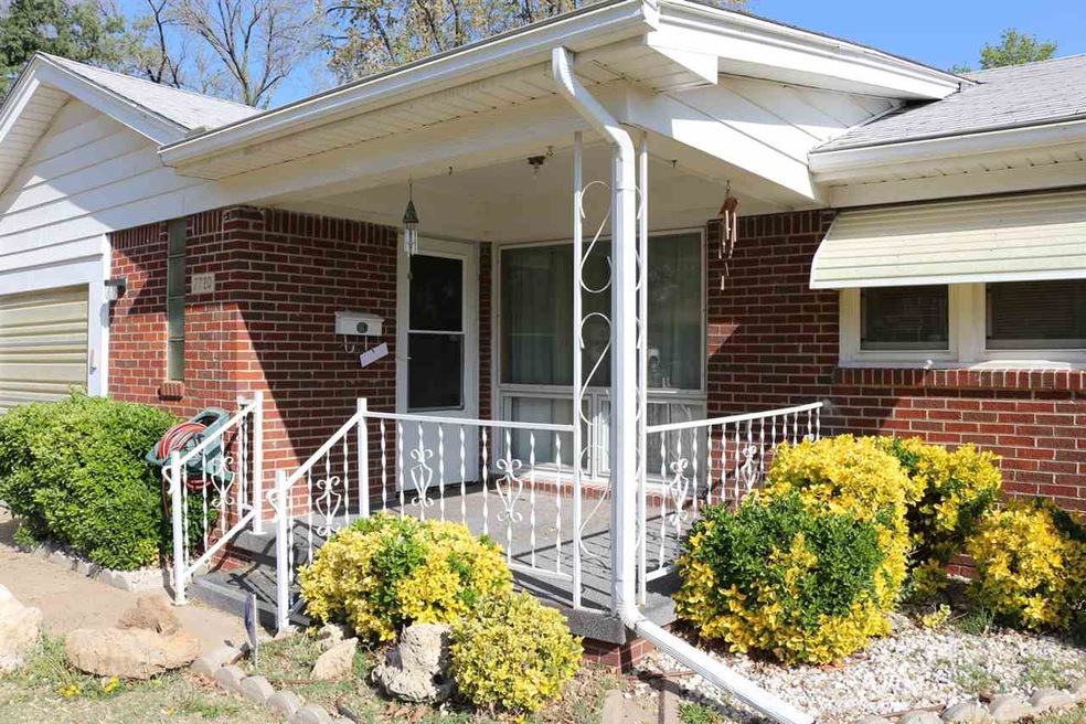 Front porch on house