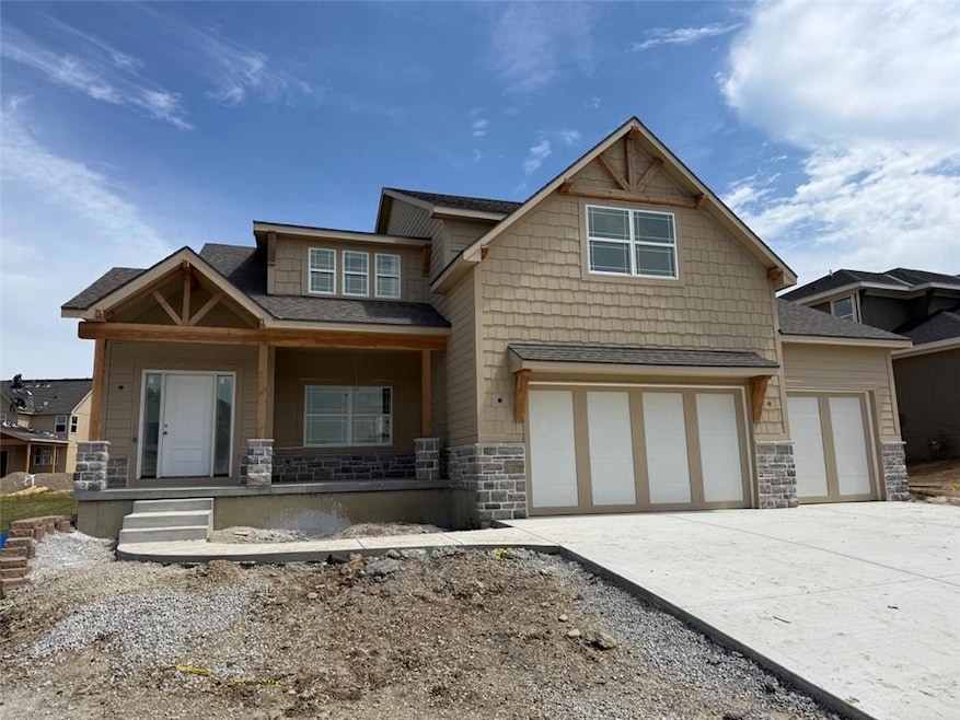 Front of actual home under construction