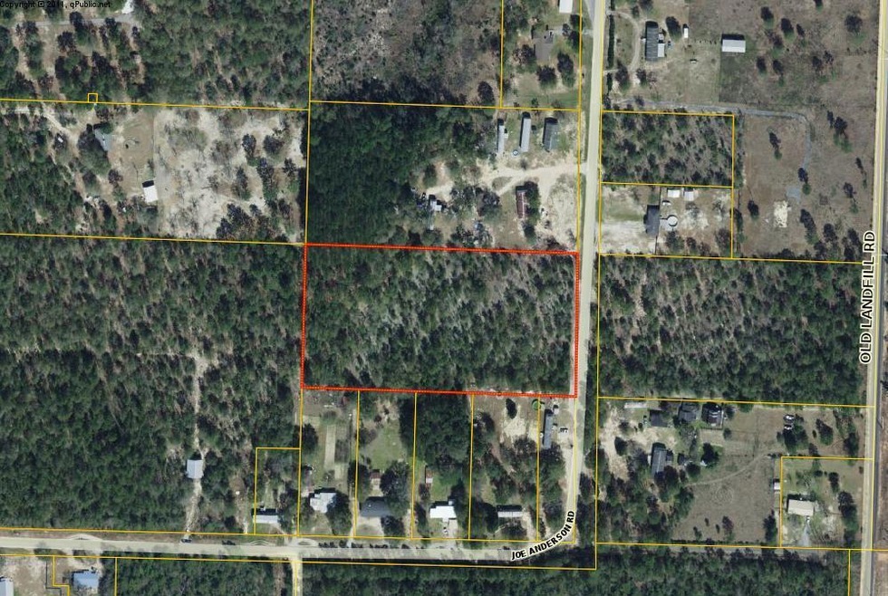 5 acres on Joe Anderson Road aerial