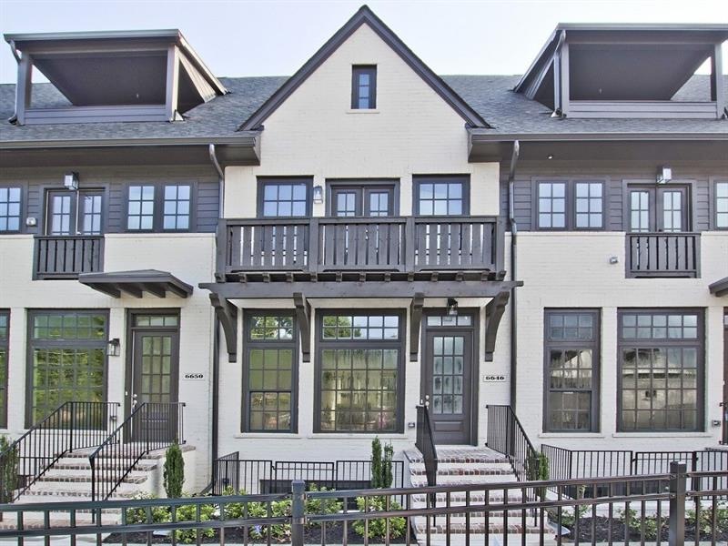 Gorgeous European architecture on this townhome!
