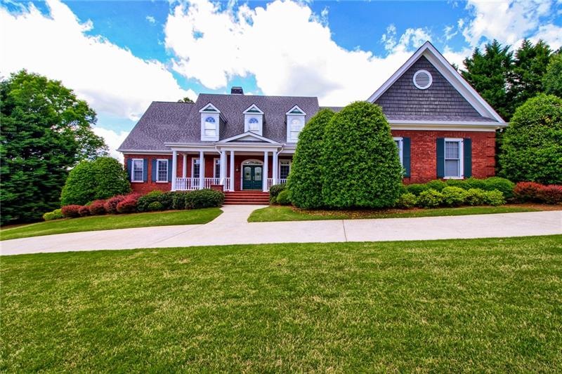 Stately four sided brick  custom home.