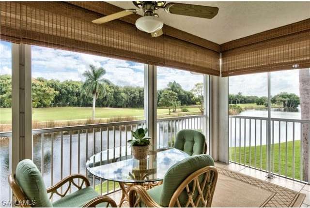 Screened lanai with electric storm shutters