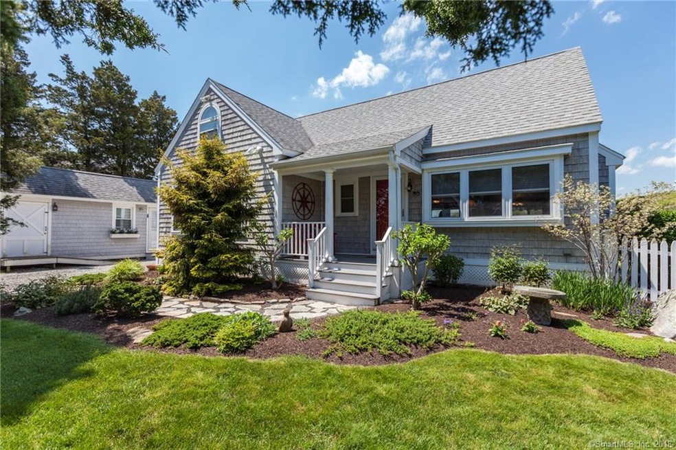 Front of home with workshop on the left.