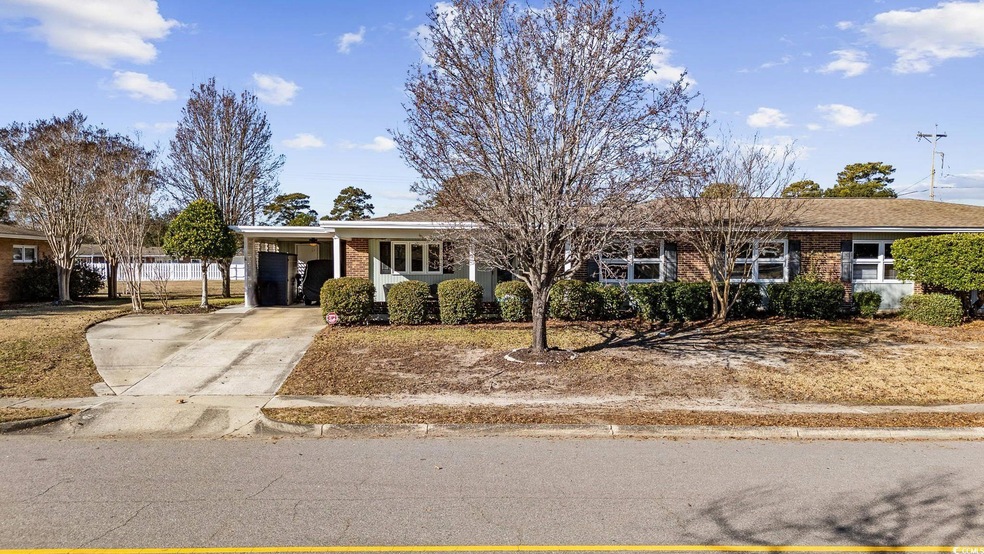Ranch-style home featuring a carport