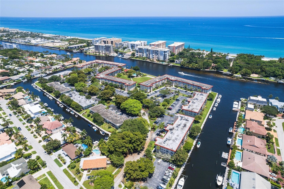The Palm Aire community is surrounded by water the