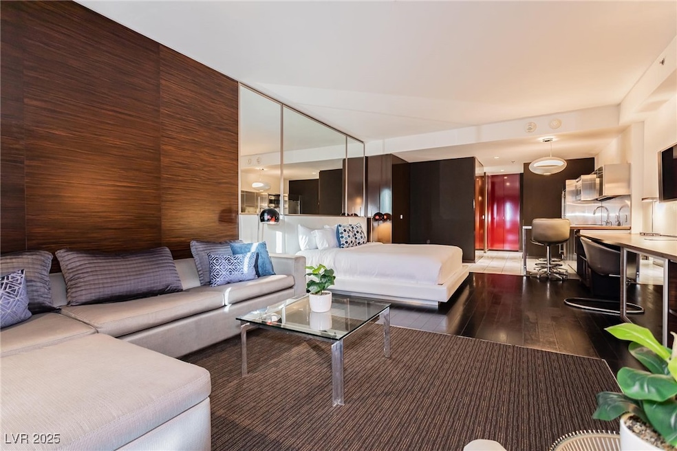 Living room featuring wood finished floors