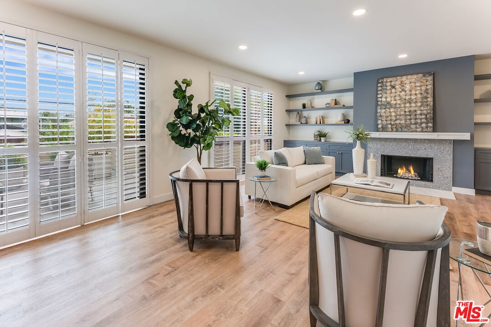 Spacious Living Room with Fireplace