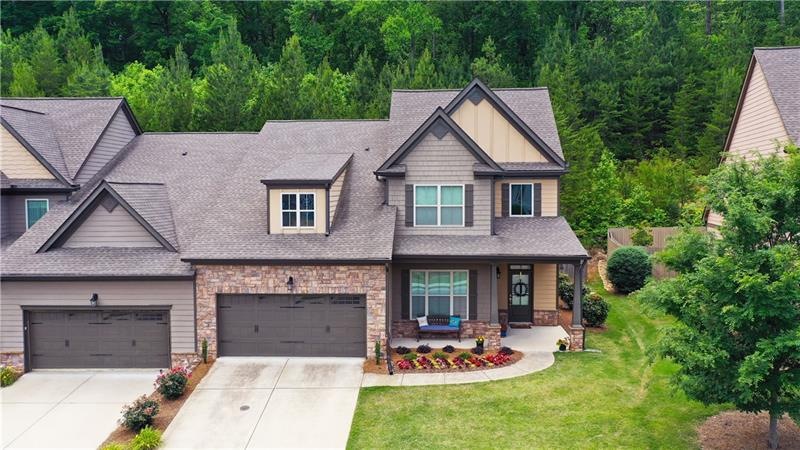 Beautifully landscaped front yard.