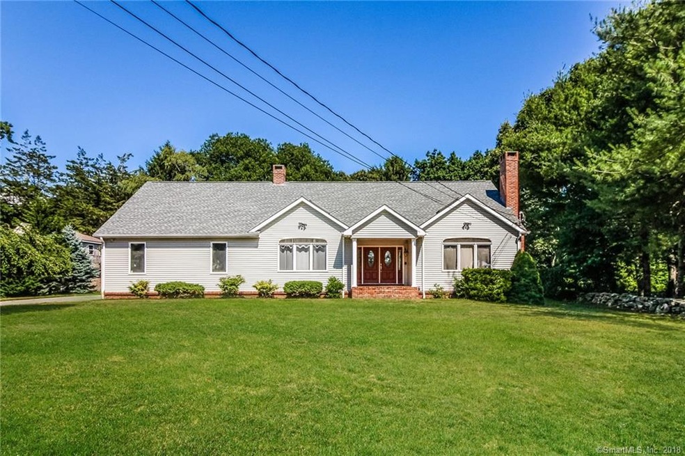 Large home set back on nice private lot.