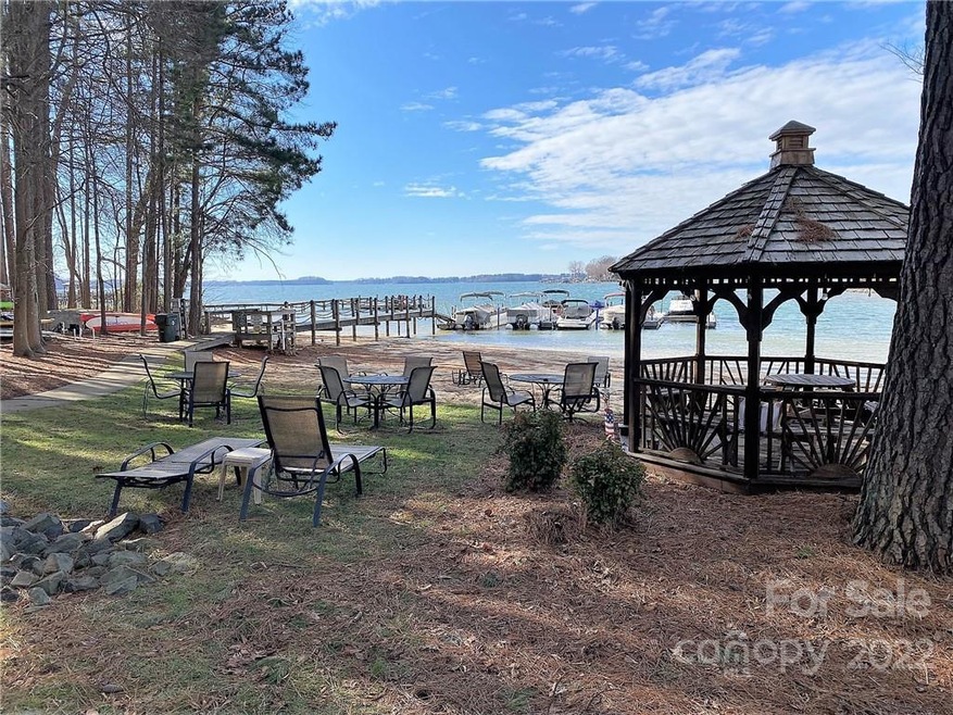 Community lake front gazebo. kayak storage and day dock