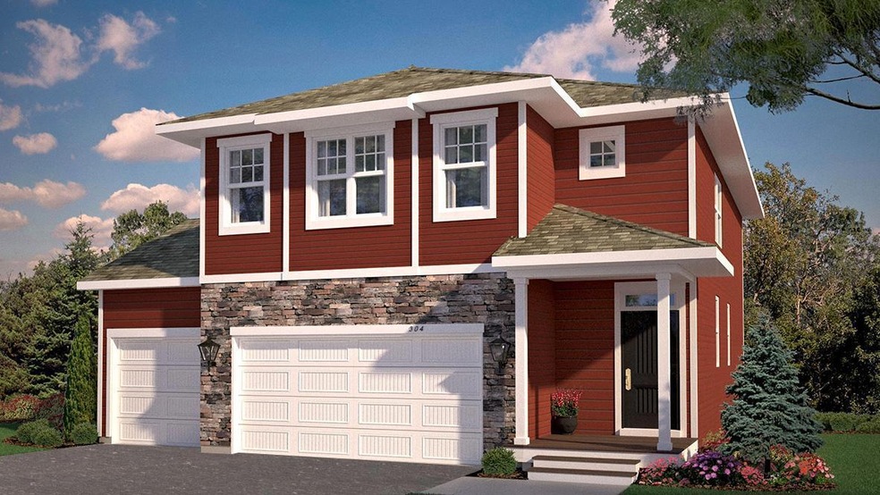 The popular Elder floor plan!  This photo is a rendering of the floor plan.  The actual color of the siding is Iron Stone and is a dark grey.