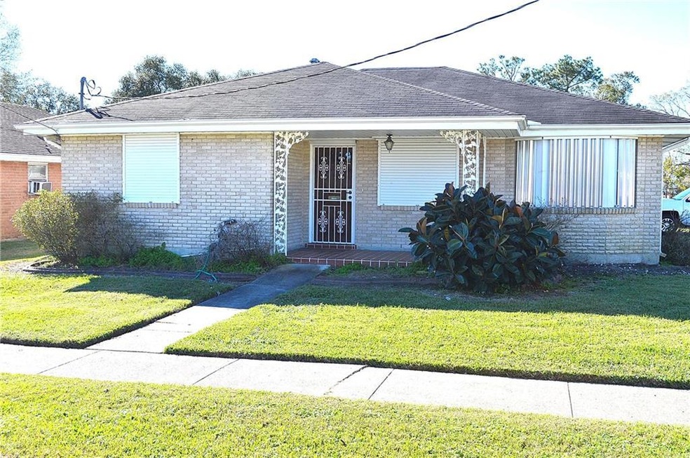 Front elevation.  All brick construction.