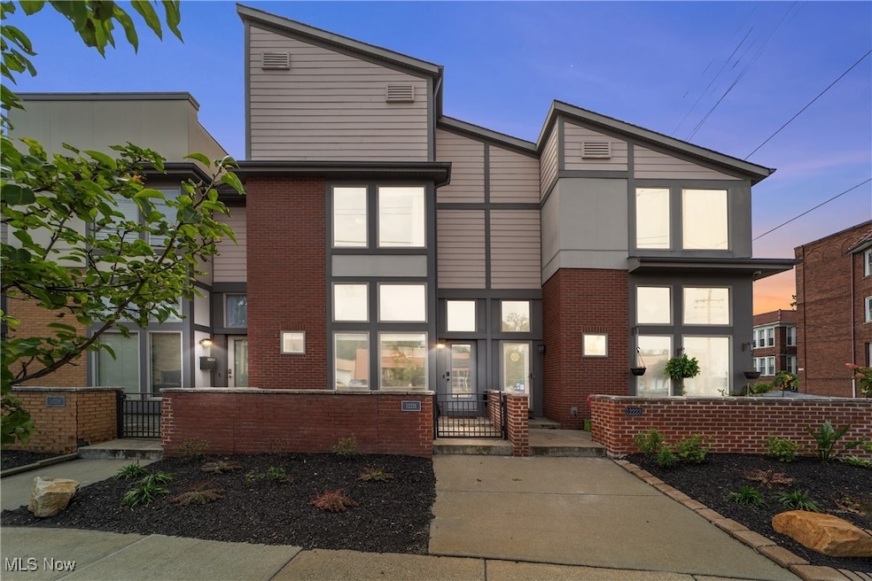 View of front of property at dusk