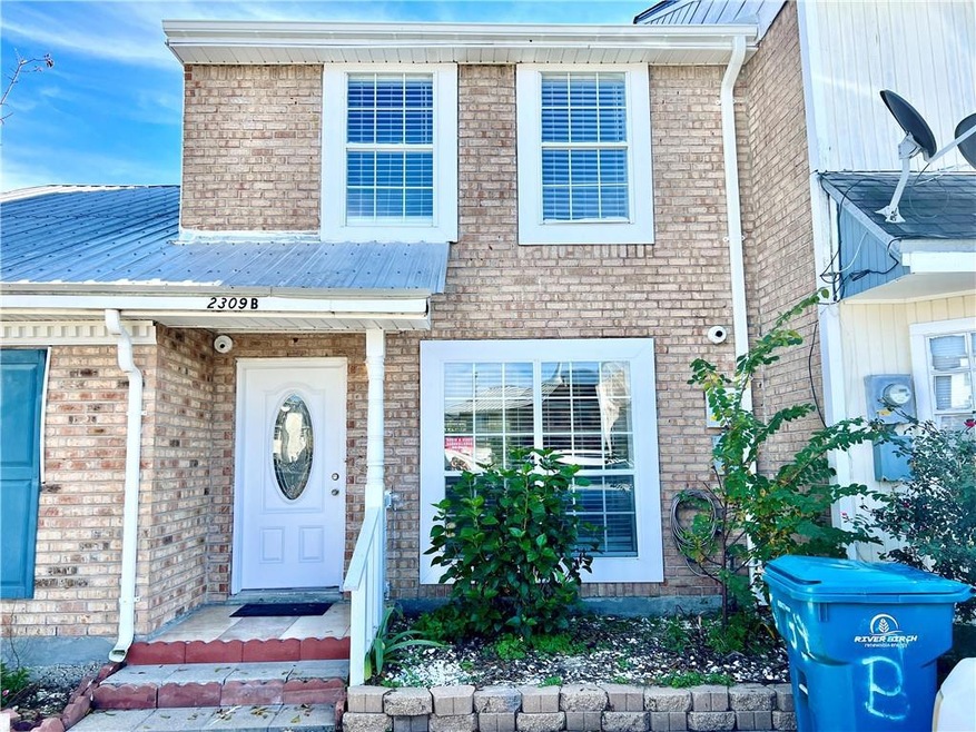 Front door to townhouse