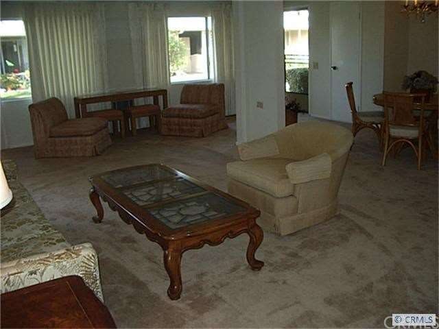 Roomy open floorplan -- View from kitchen across L