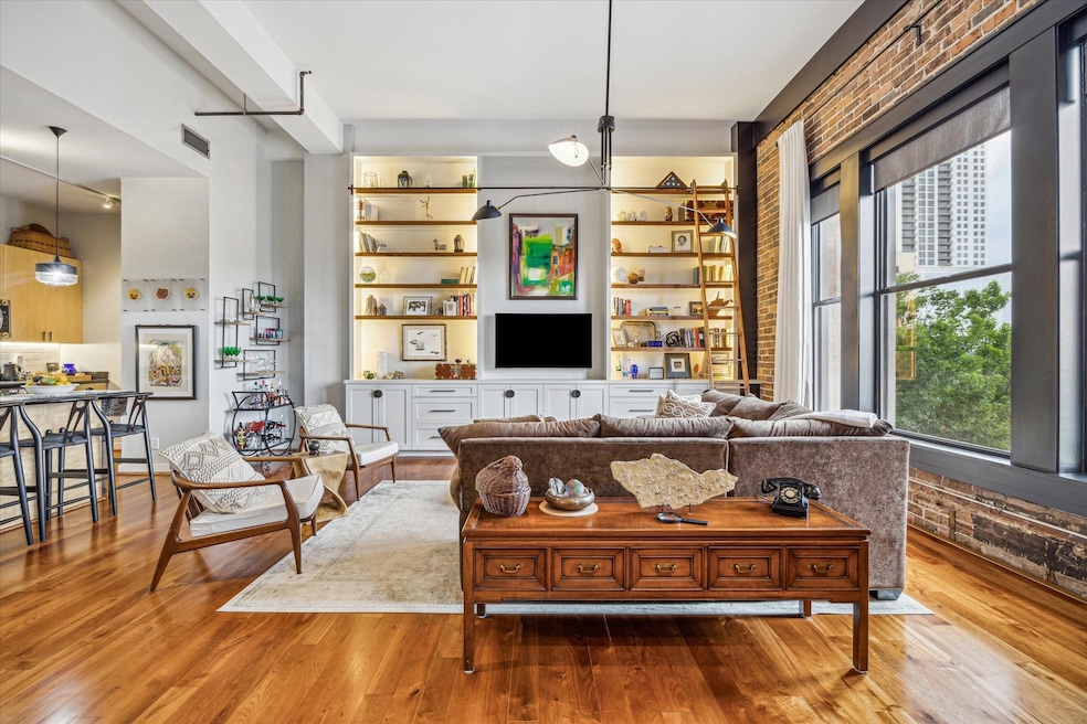 The living area at the LOFT is beautiful!