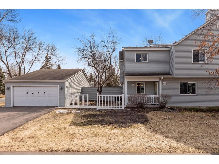 End unit townhome with private yard & 2 car garage