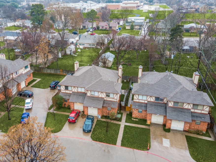 Aerial view of residential area