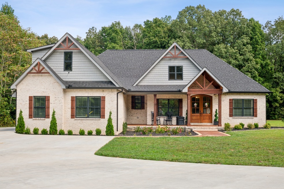 Custom All-Brick Home (2022 Build) | Cedar Columns + Shutters | Lava Rock Landscaping