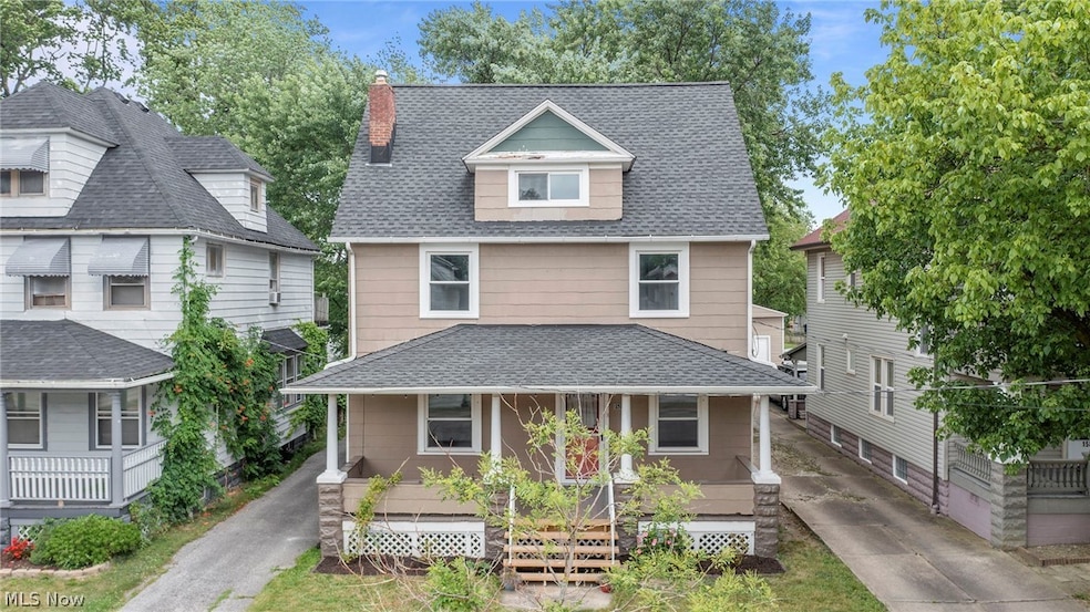 View of front of home with covered porch