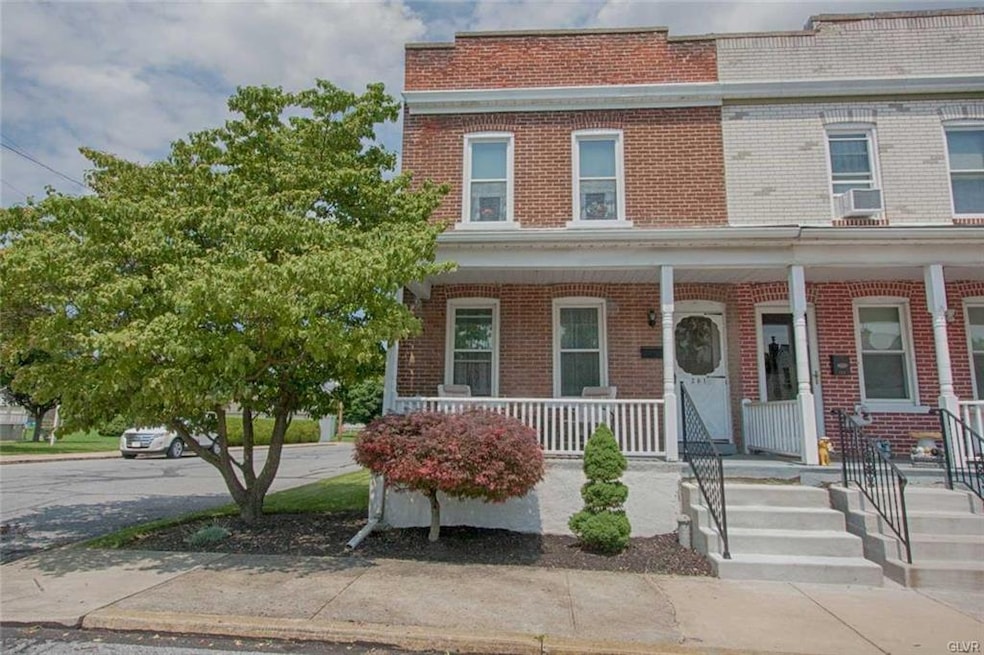 End of row/ front of property.