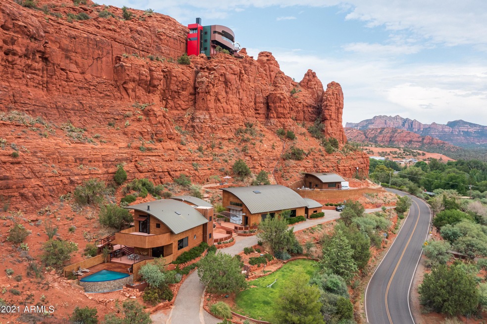 AERIAL OF 2945 RED ROCK LOOP