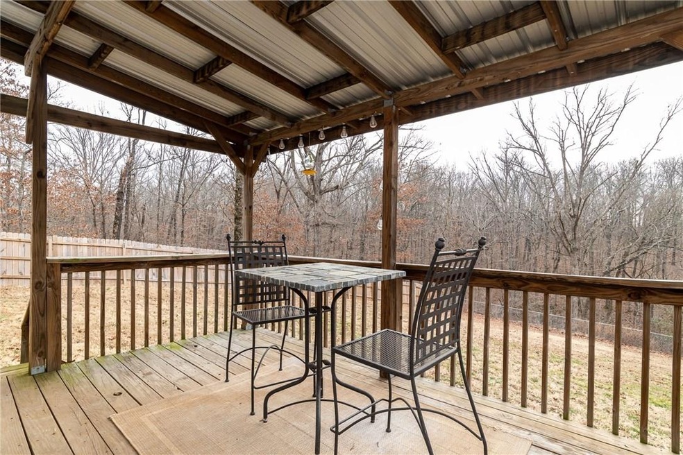 Such a Cozy Deck Overlooking Your Private Backyard