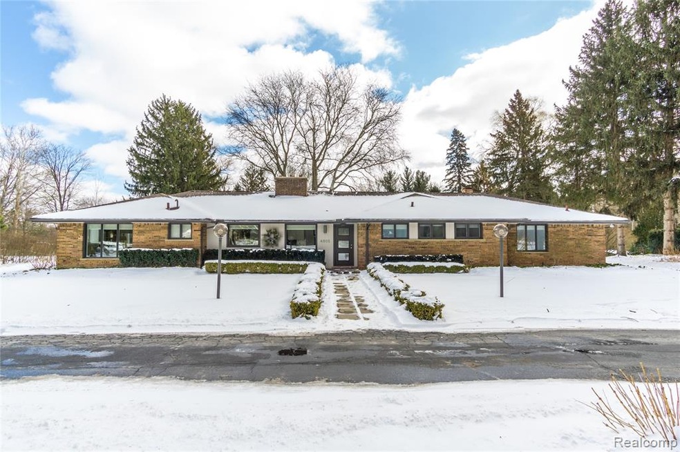 Mid-century Ranch Front Elevation