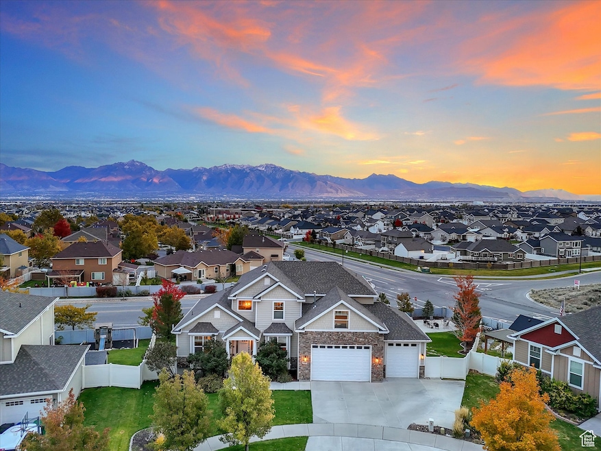 View of mountain backdrop with nearby suburban area