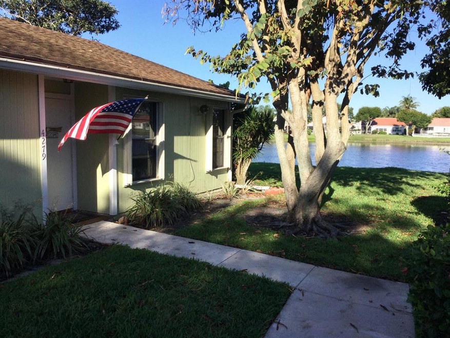 Front entrance on lake