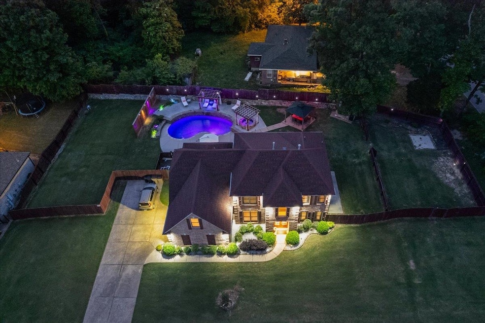 View from above of property