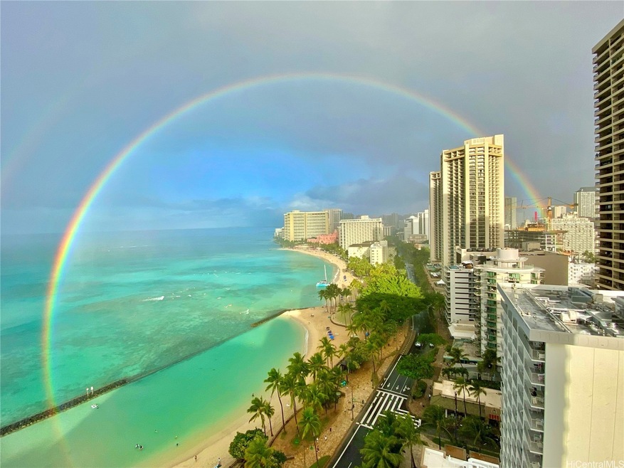 Looking ewa--over and under the rainbow!