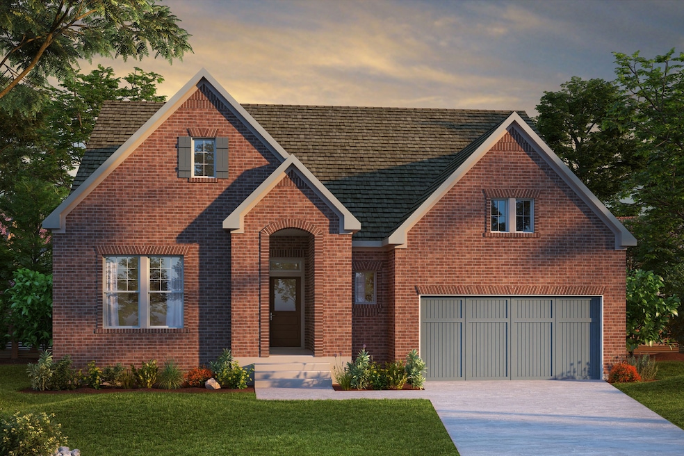 DOONEY C ELEVATION (RENDERING ONLY)  ACTUAL WILL HAVE STONE FRONT AND DIFFERENT BRICK