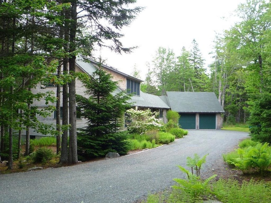 Private driveway and the front of...