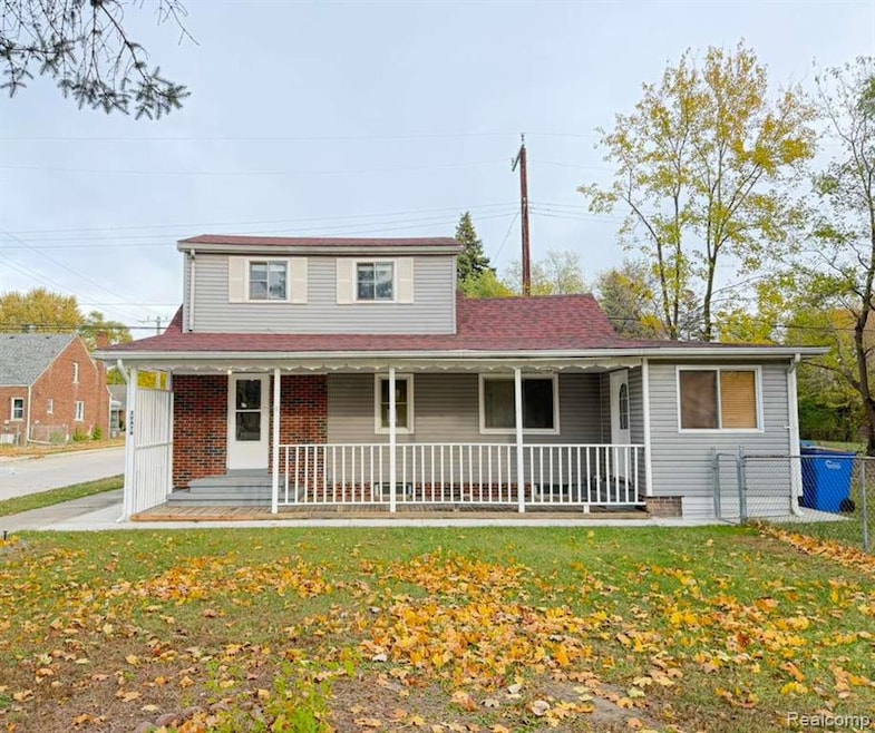 View of front of house with covered porch