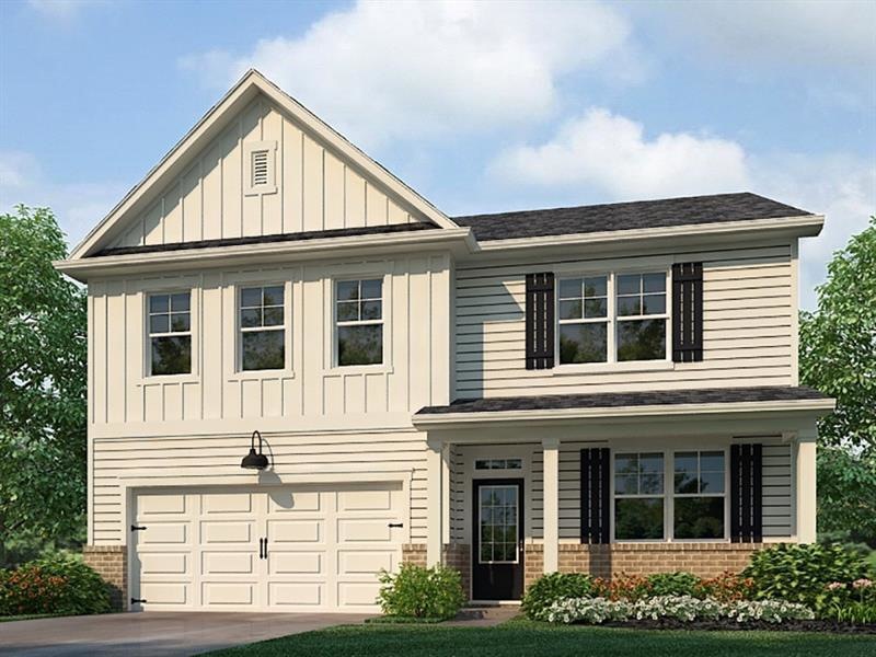 color rendering. not actual home. sample same plan
