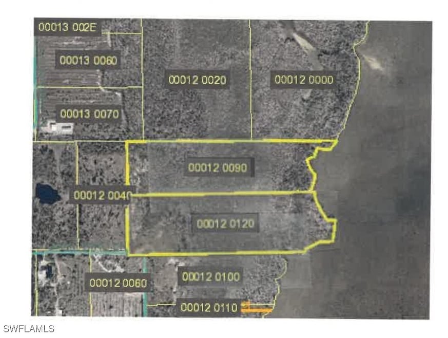 Map / location featuring property boundaries highl