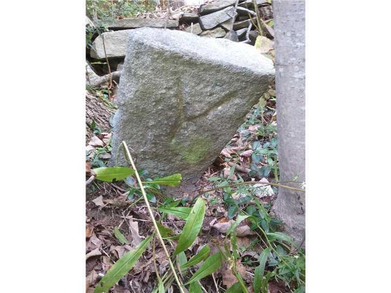 Land. Lot corner marked by historic...