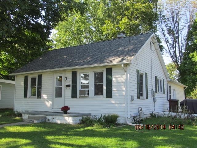 Front view from corner of street