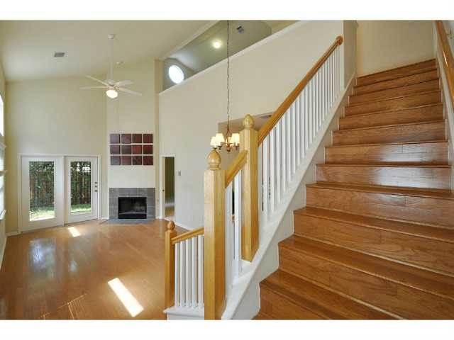 View from landing of Stairs and Living Room.