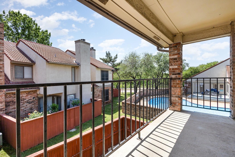 Balcony overlooking the pool