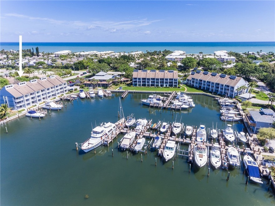 Harbor View of The Moorings with access to the Indian River, just a short distance from the Moorings private beach; this view shows the ocean in the background.
