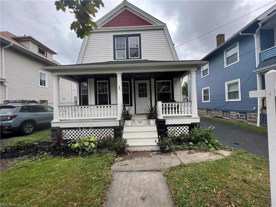 View of front of home featuring covered porch