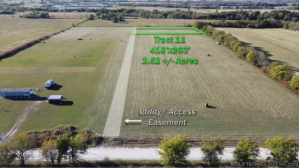 Tract 11 Showing Easement -Looking South