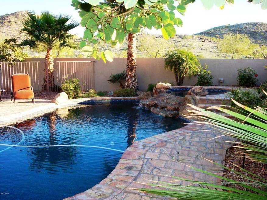 Pool and Spa with Desert Background
