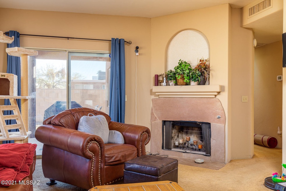 Inviting fireplace...