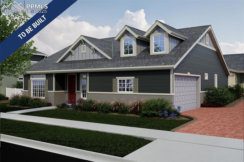 View of front of home featuring board and batten siding, decorative driveway, an attached garage, and a shingled roof