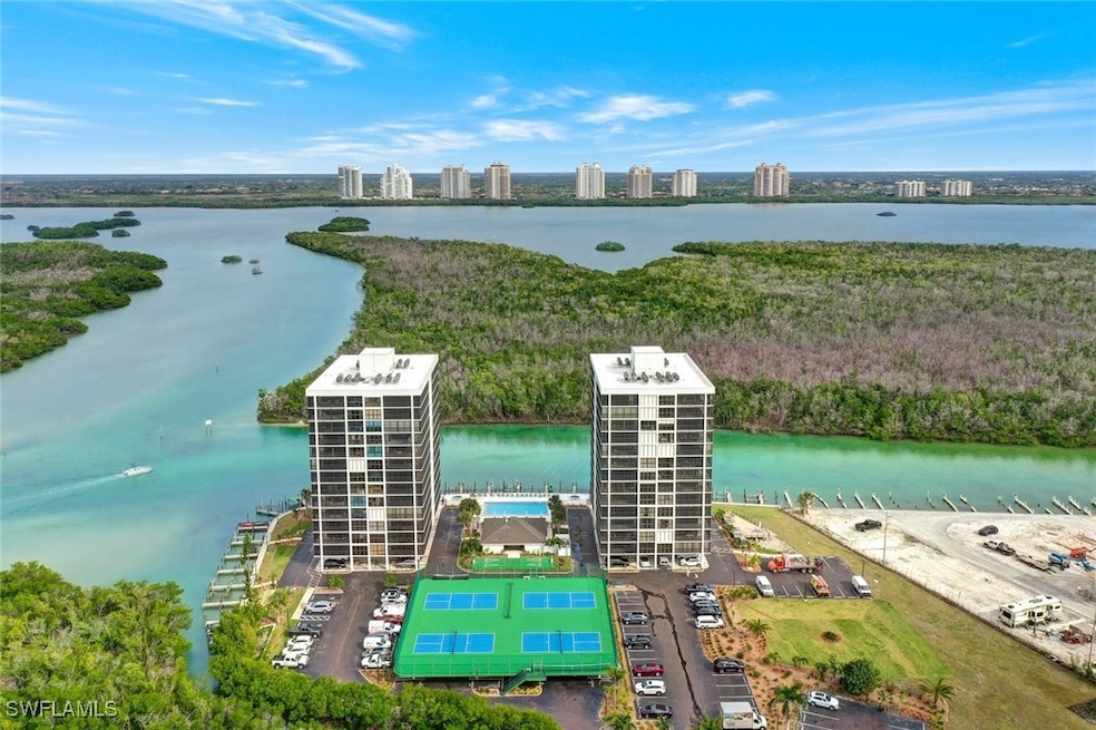 Drone / aerial view of a large body of water