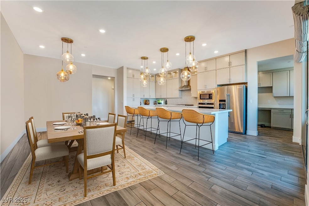 Spacious open dining area