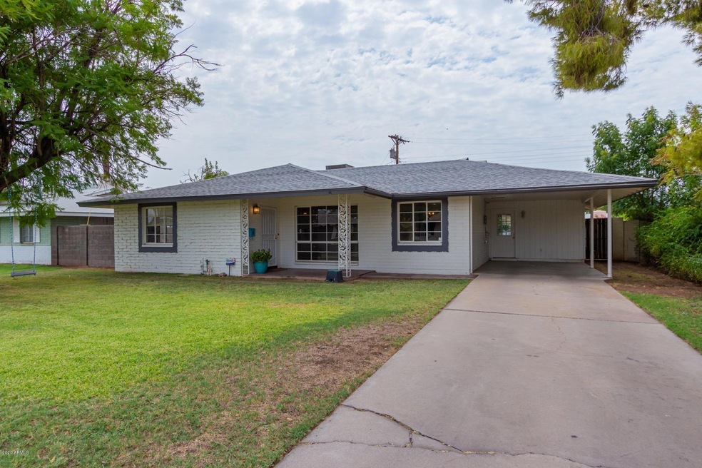 Front of house and carport
